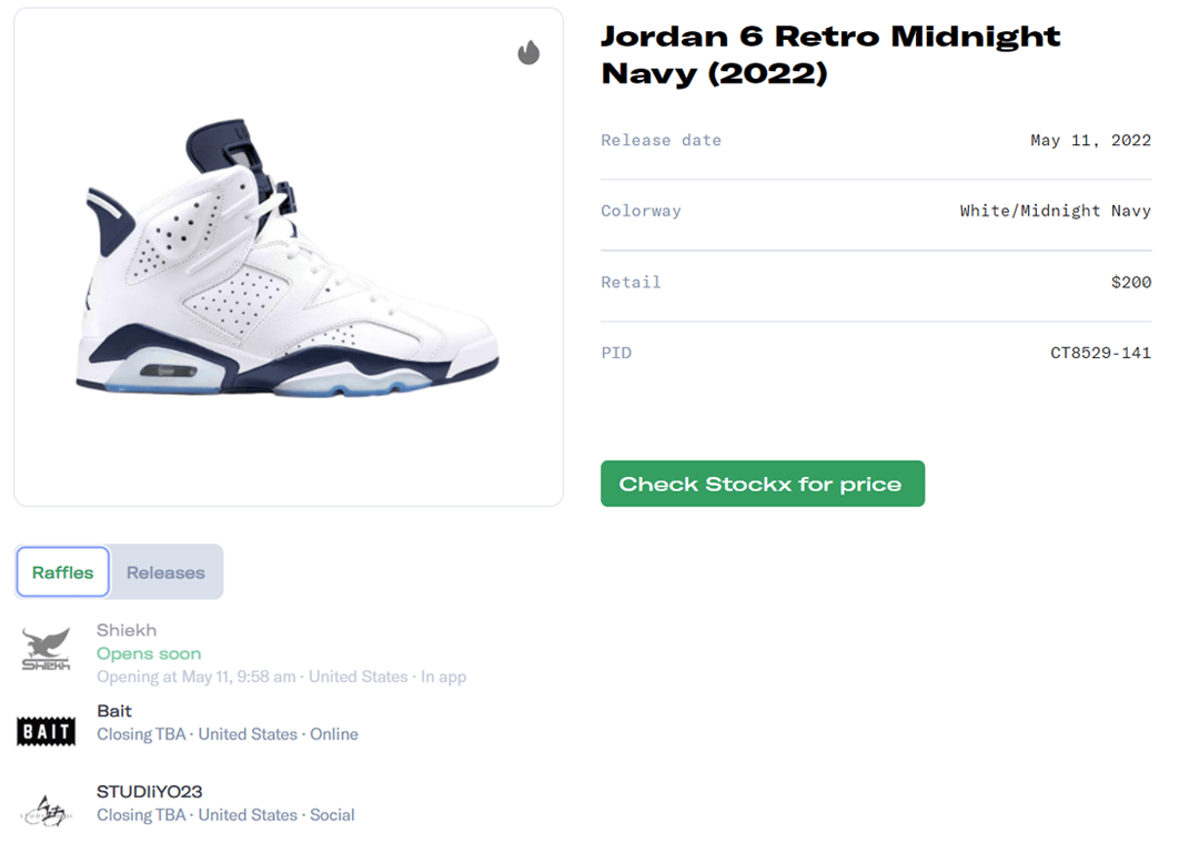 Air Jordan 6 Midnight Navy Raffle Guide