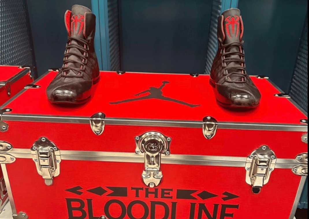 Roman Reigns' Jordan wrestling boots for WrestleMania 40