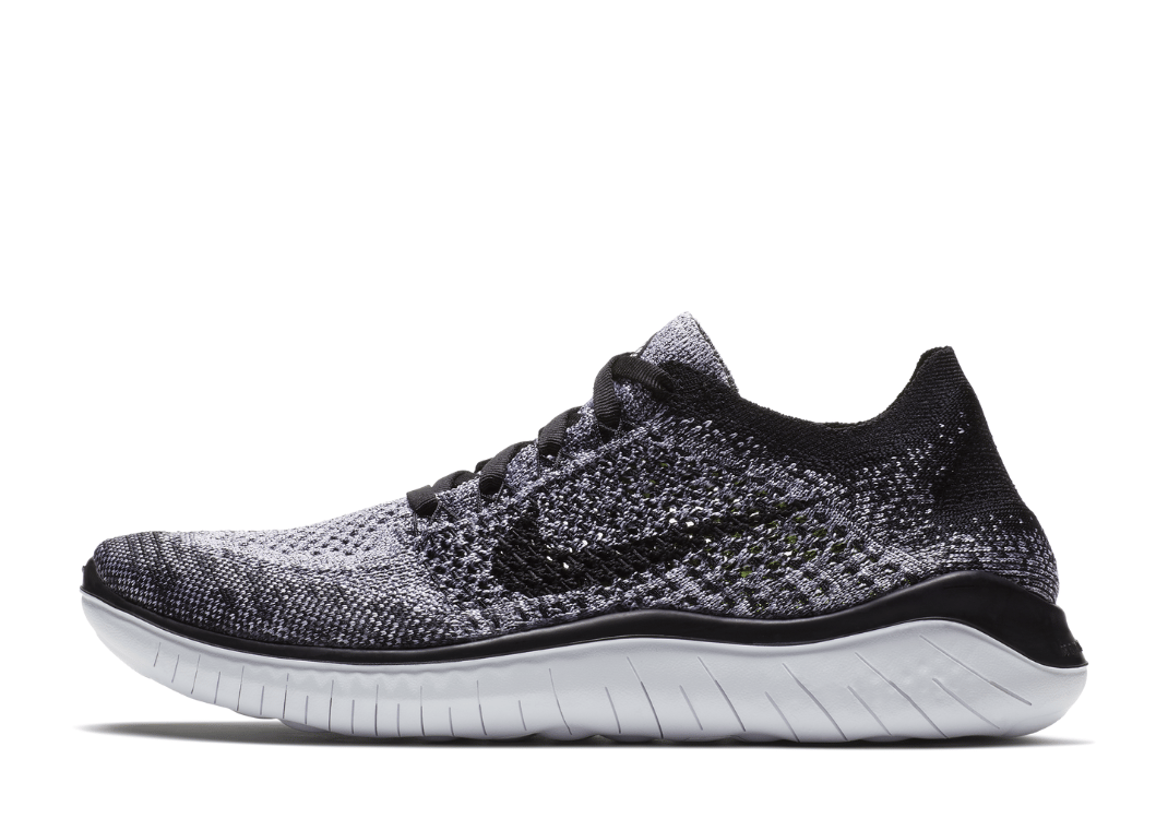 Nike Free Run Flyknit 2018 Black White (W)
