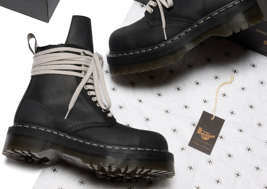 Rick Owens x Dr. Martens Steel Toe - Angle