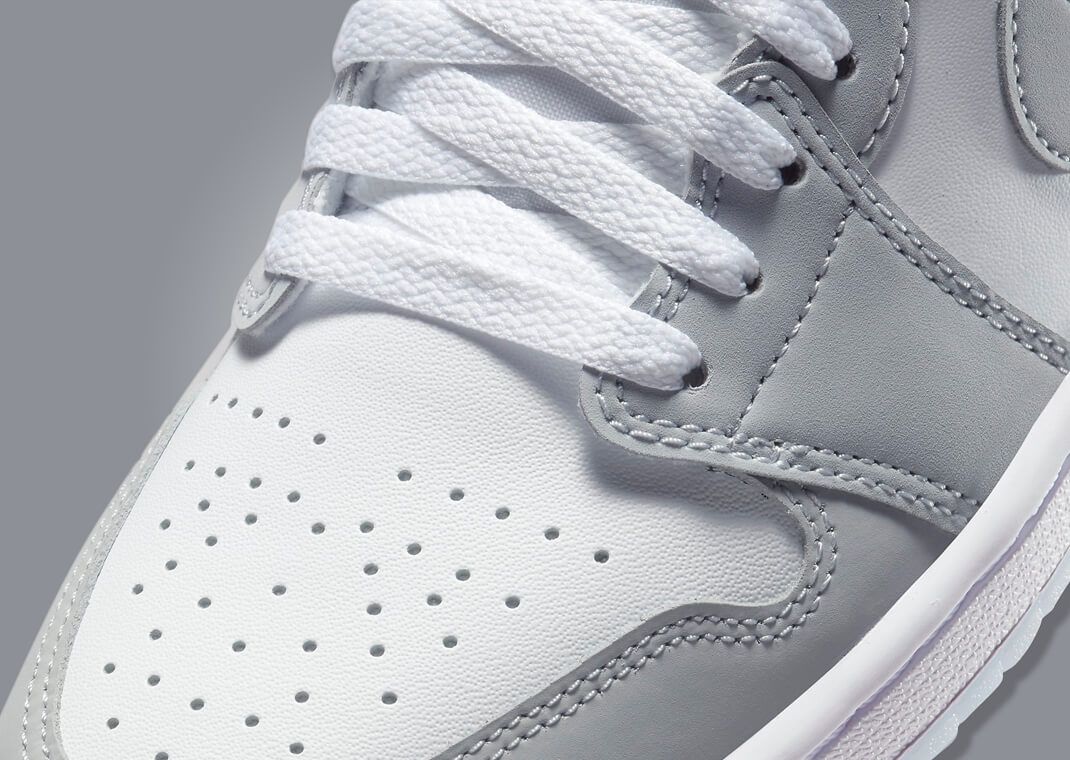 The Women's Exclusive Air Jordan 1 Low White Wolf Grey