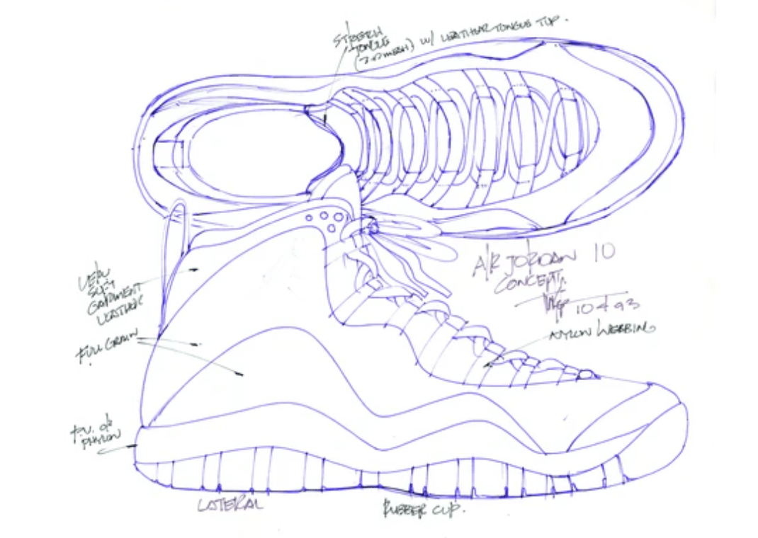 Original Air Jordan 10 Sketch
