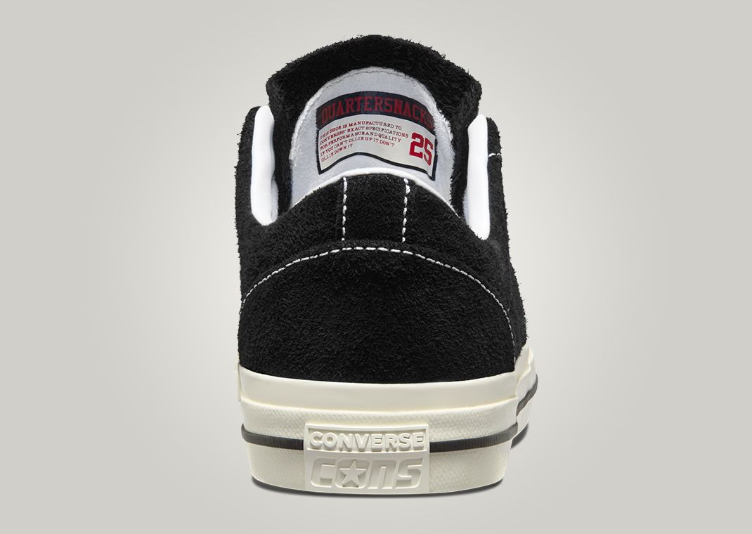 Quartersnacks x Converse One Star Pro Ox Black Heel