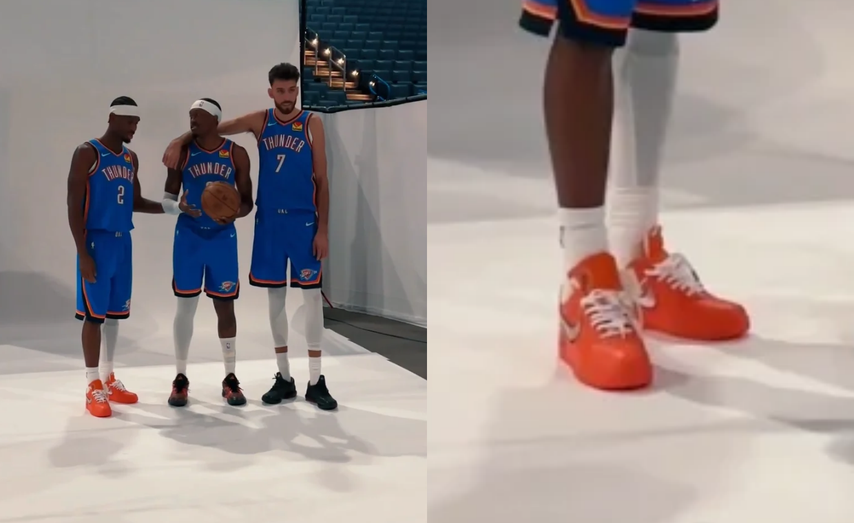 Shai Gilgeous-Alexander Wears New Orange V.A.A. x Nike Air Force 1 Low