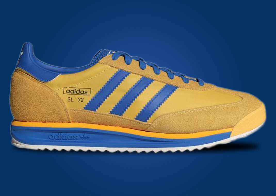 adidas SL 72 Utility Yellow Bright Royal Lateral