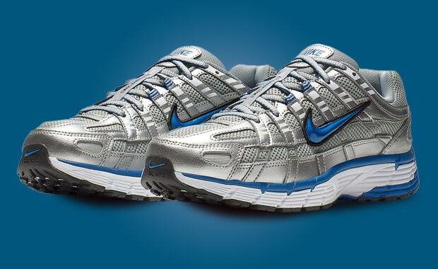 The Women's Nike P-6000 Metallic Silver Team Royal Restocks Holiday 2023