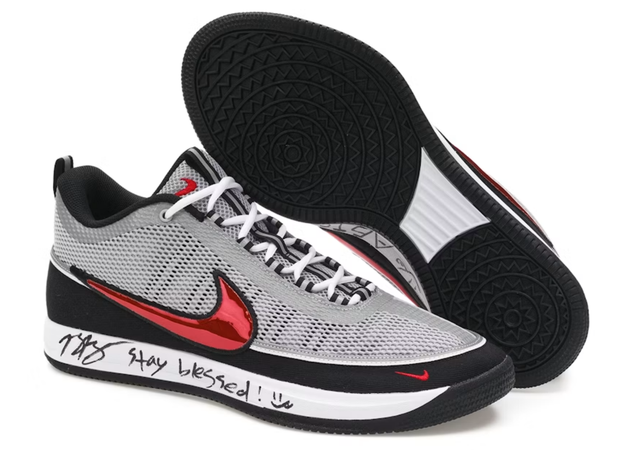 Brayden Burries game-worn and signed Nike Book 2 Spiridon