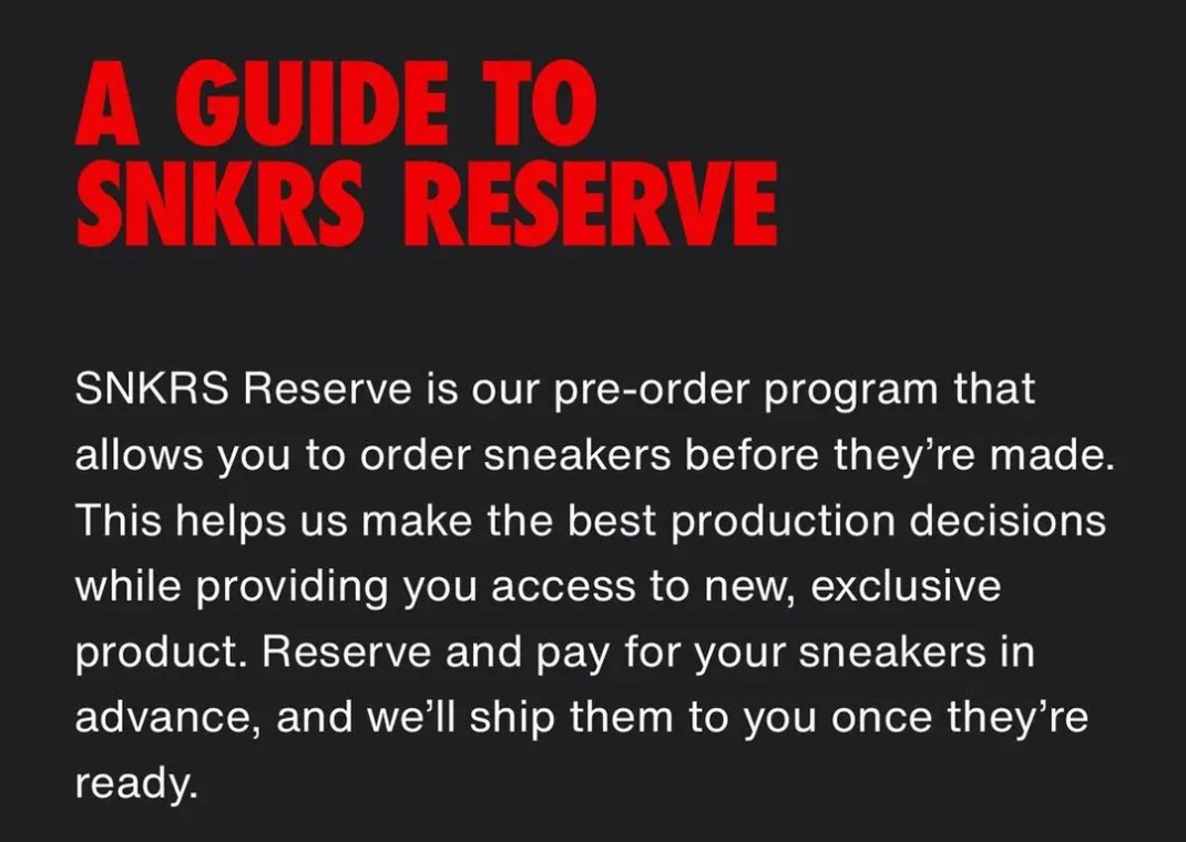 pre order nike shoes