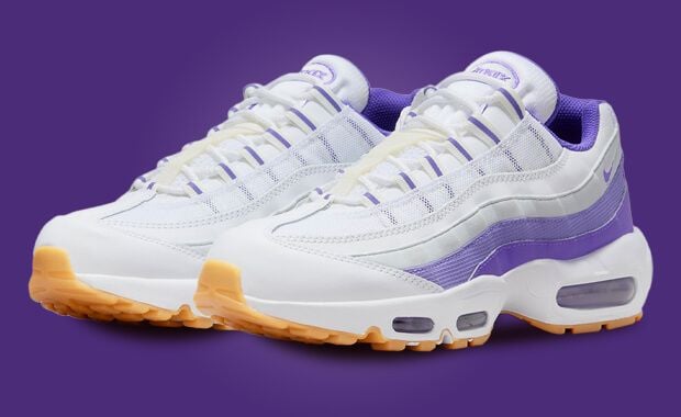 Gum Soles Highlight the Nike Air Max 95 White Disco Purple