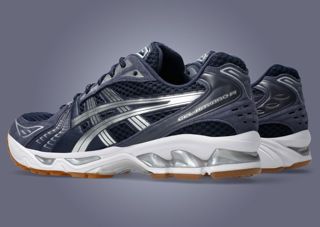A.P.C. x Asics Gel-Kayano 14 Navy Heel Angle