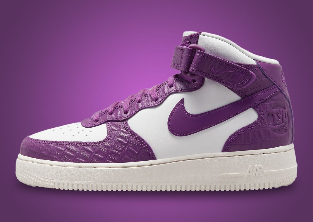 Premium Croc Detailing Hits The Nike Air Force 1 Mid LX