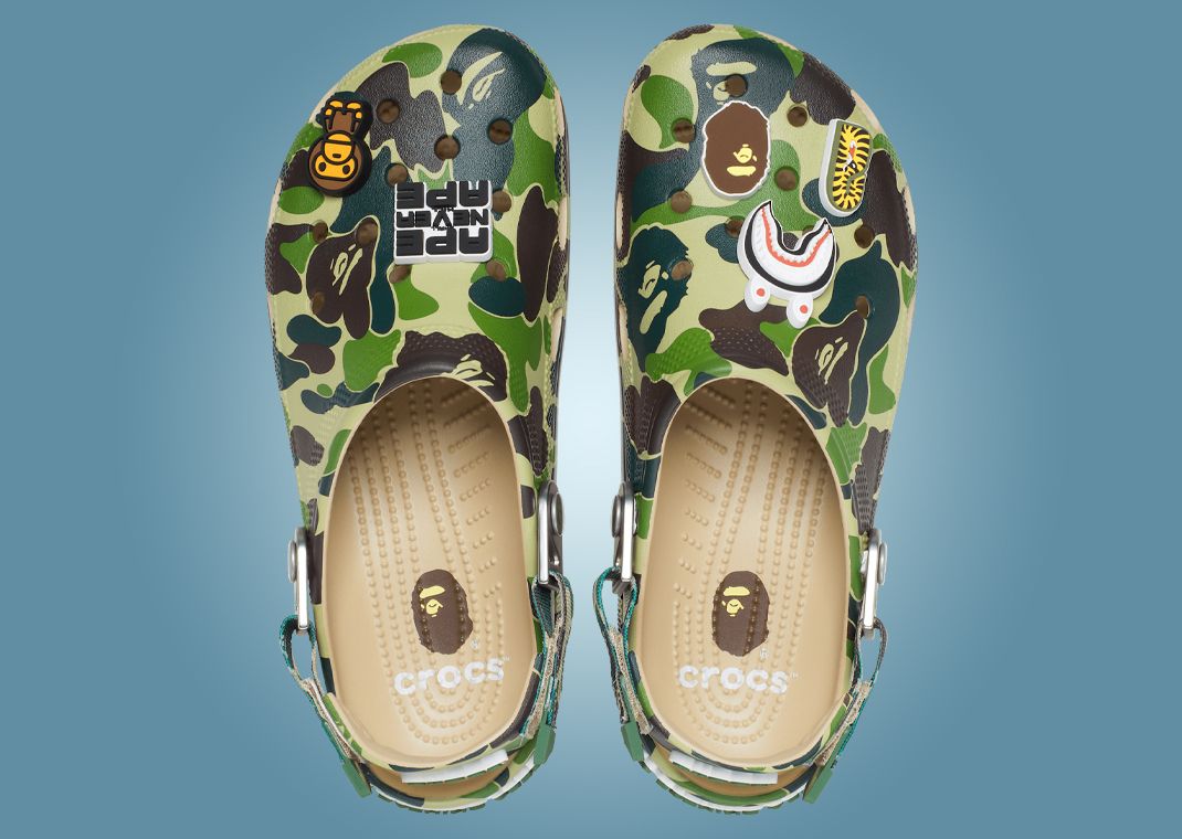 BAPE x Crocs Classic Clog ABC Camo Green Top