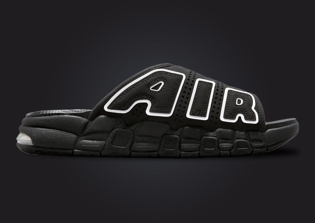 Nike Air More Uptempo Slide "Black White"