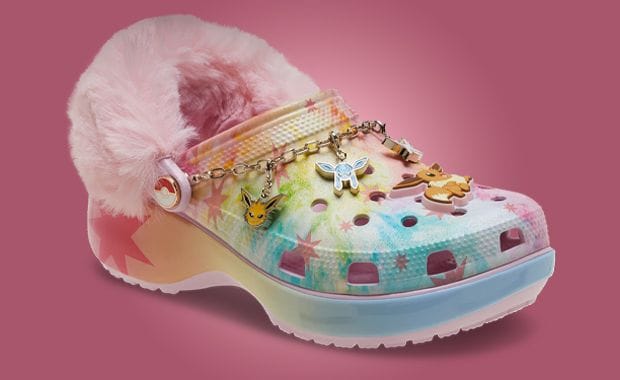 The Pokémon x Crocs Classic Platform Clog Eevee Releases June 2025