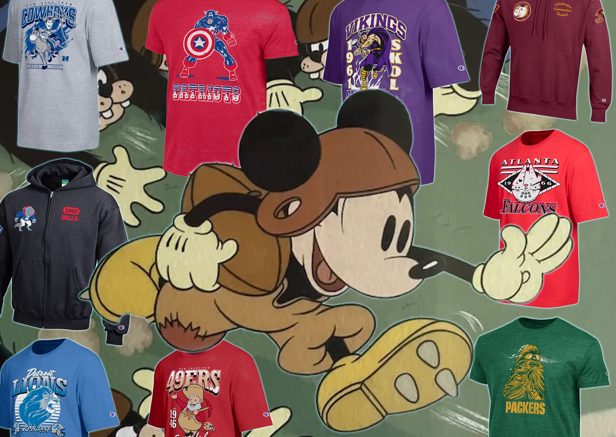 Ranking the Disney x NFL collection by Champion