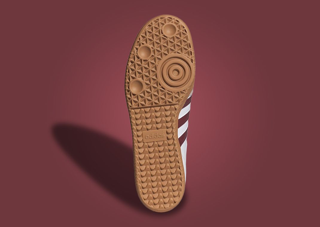 adidas Samba OG Cloud White Collegiate Burgundy Outsole