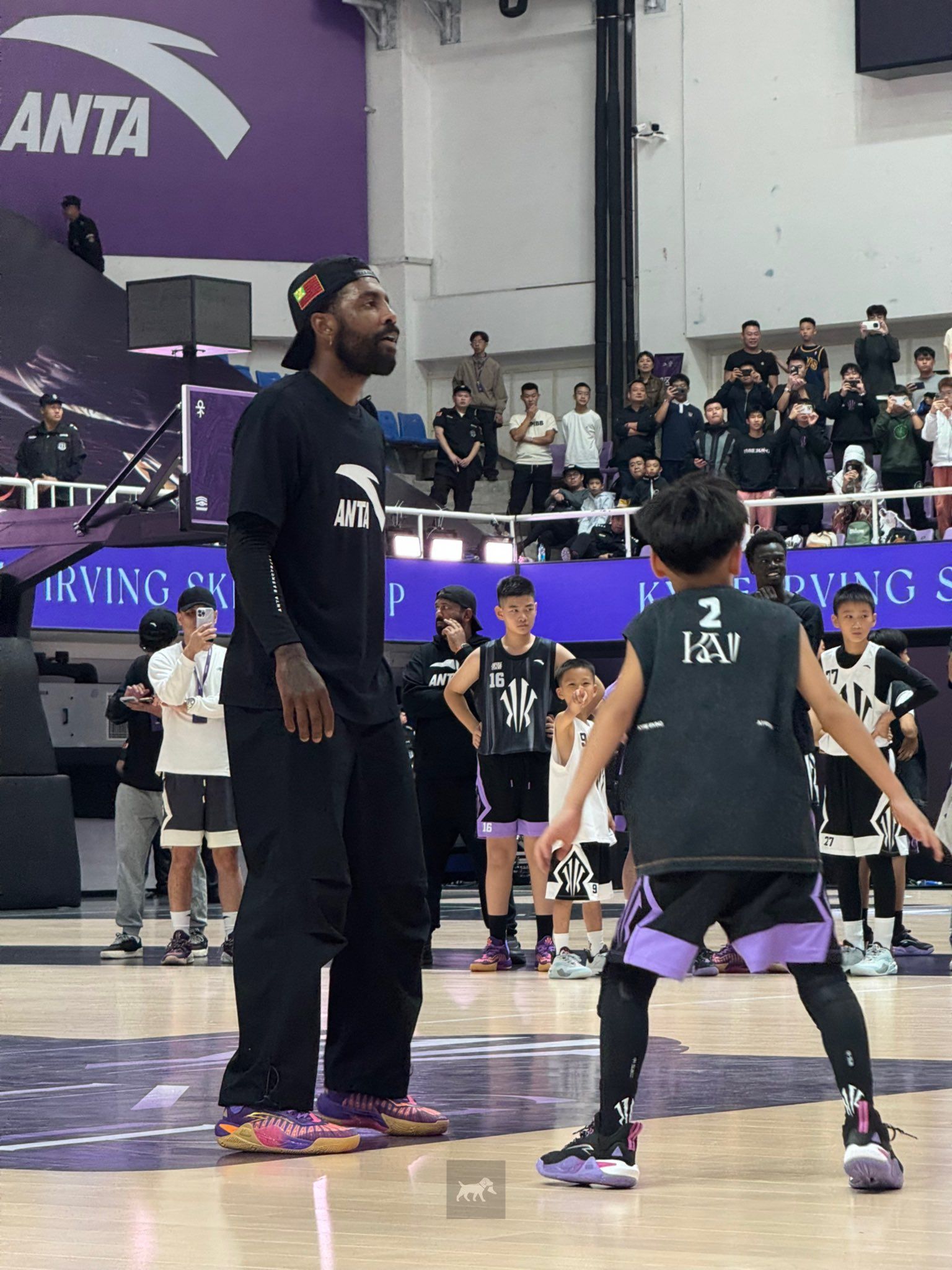 Kyrie Playing Basketball With Fan at A11even Camp