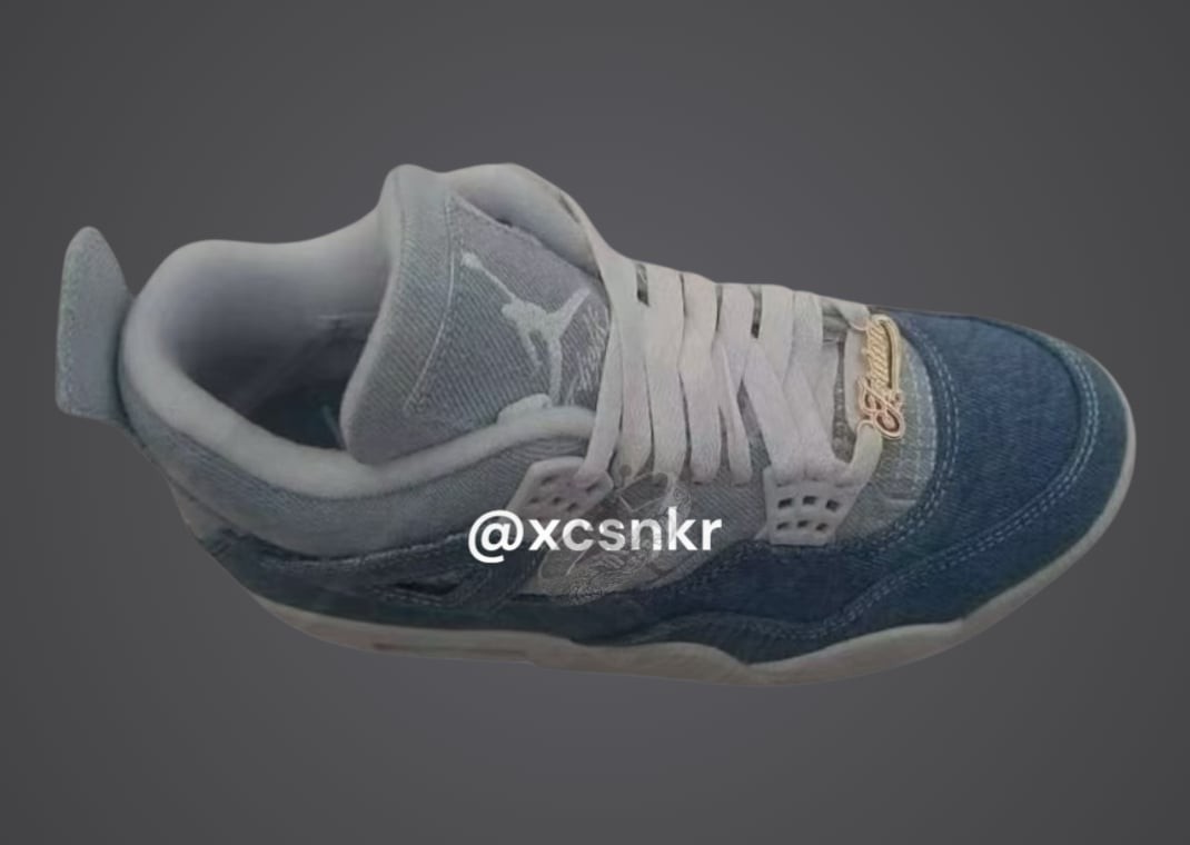 Air Jordan 4 Retro TEX Denim Sail Worn Blue (W)