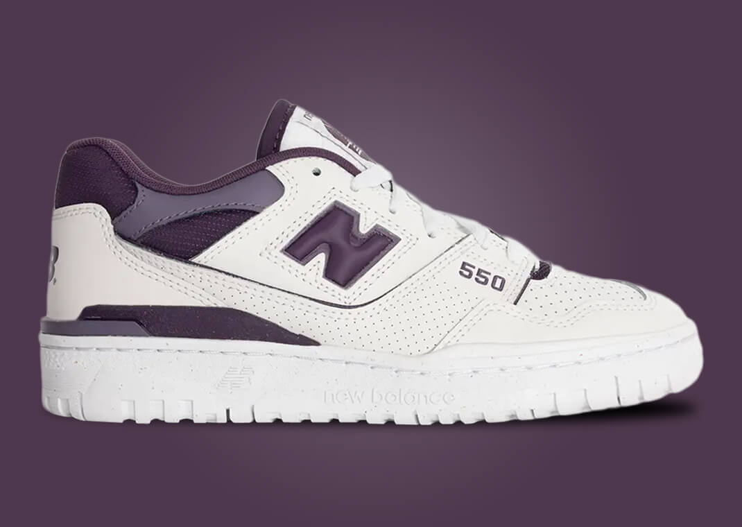 New Balance 550 White Reflection Purple Womens