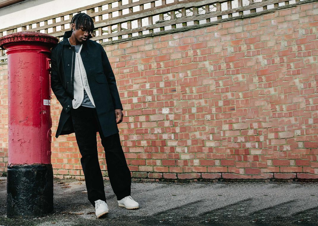 HAVEN x Clarks Originals Weaver GTX White On-Foot Angle