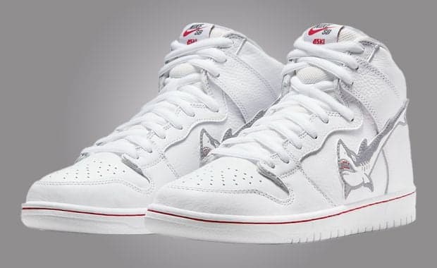 The Oski x Nike SB Dunk Great White Shark Returns In White