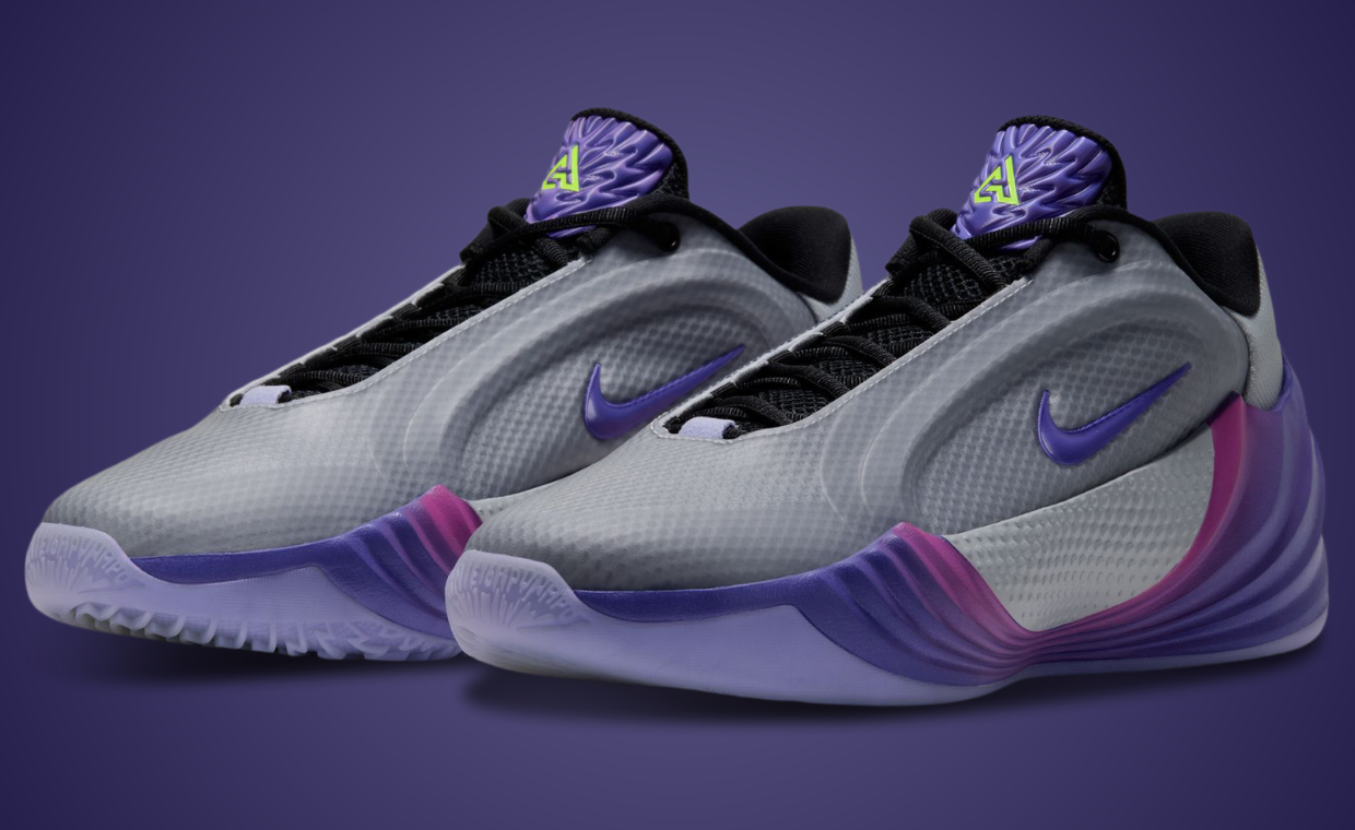 The Nike Giannis Freak 8 Wolf Grey Hyper Purple Goes 16-Bit