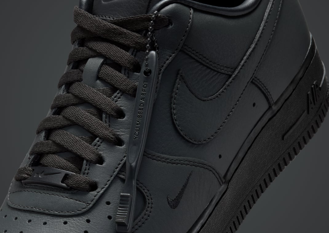 .SWOOSH x Nike Air Force 1 Low Dirty Triple Black