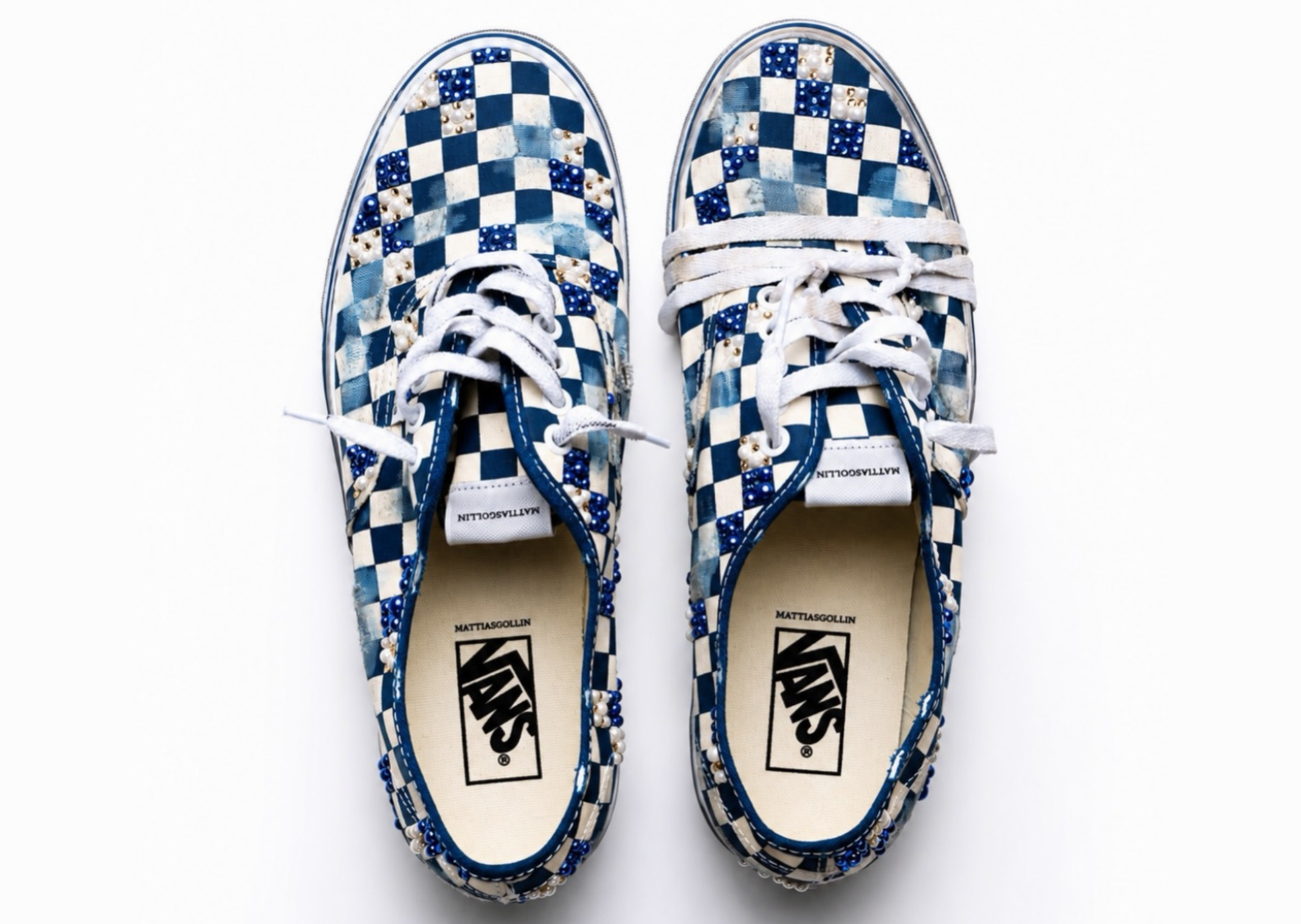 Mattias Gollin x Vans Authentic Vissute Checkboard Blu