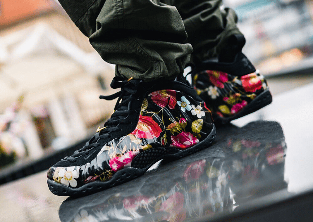 Nike foamposite floral kids hotsell