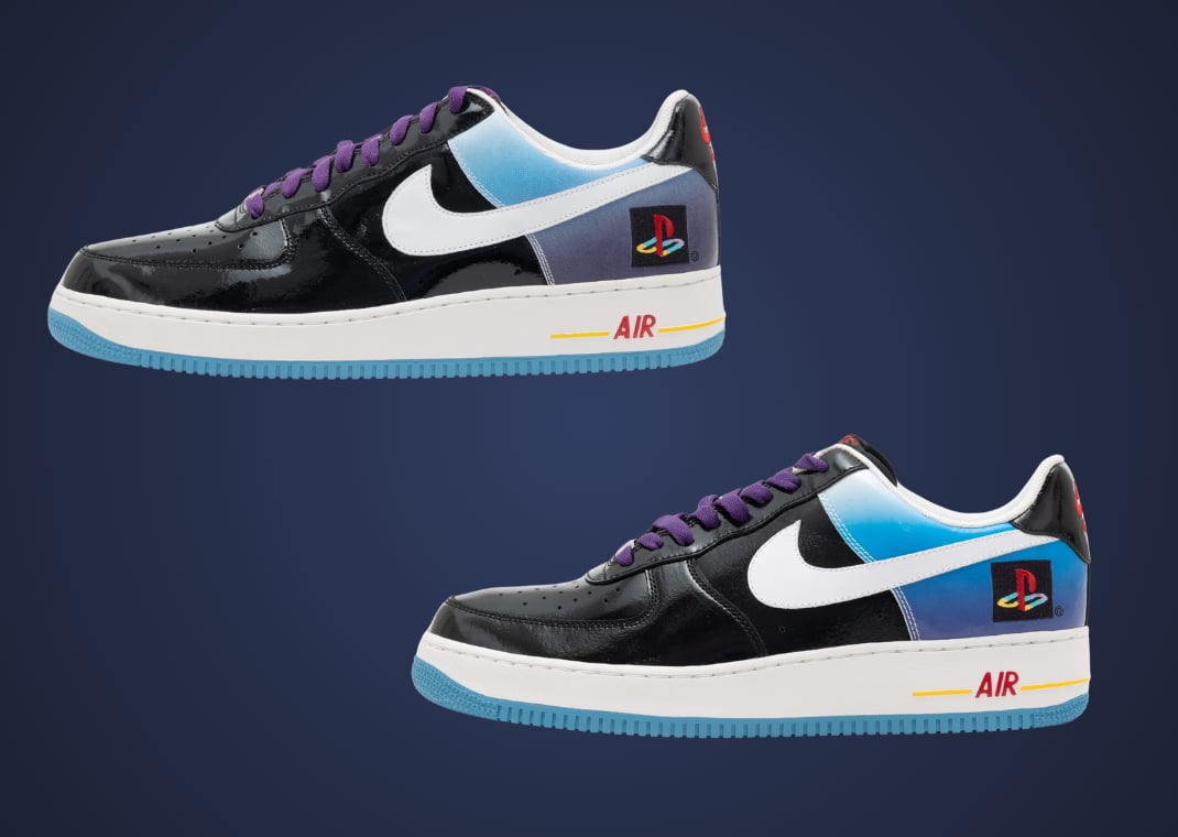 PlayStation x Nike Air Force 1 Low 2006 (top) and 2009 (bottom)