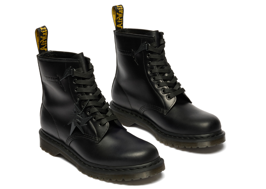 Metallica x Dr. Martens 1460 8-Eye Smooth Leather Boot Black - Angle