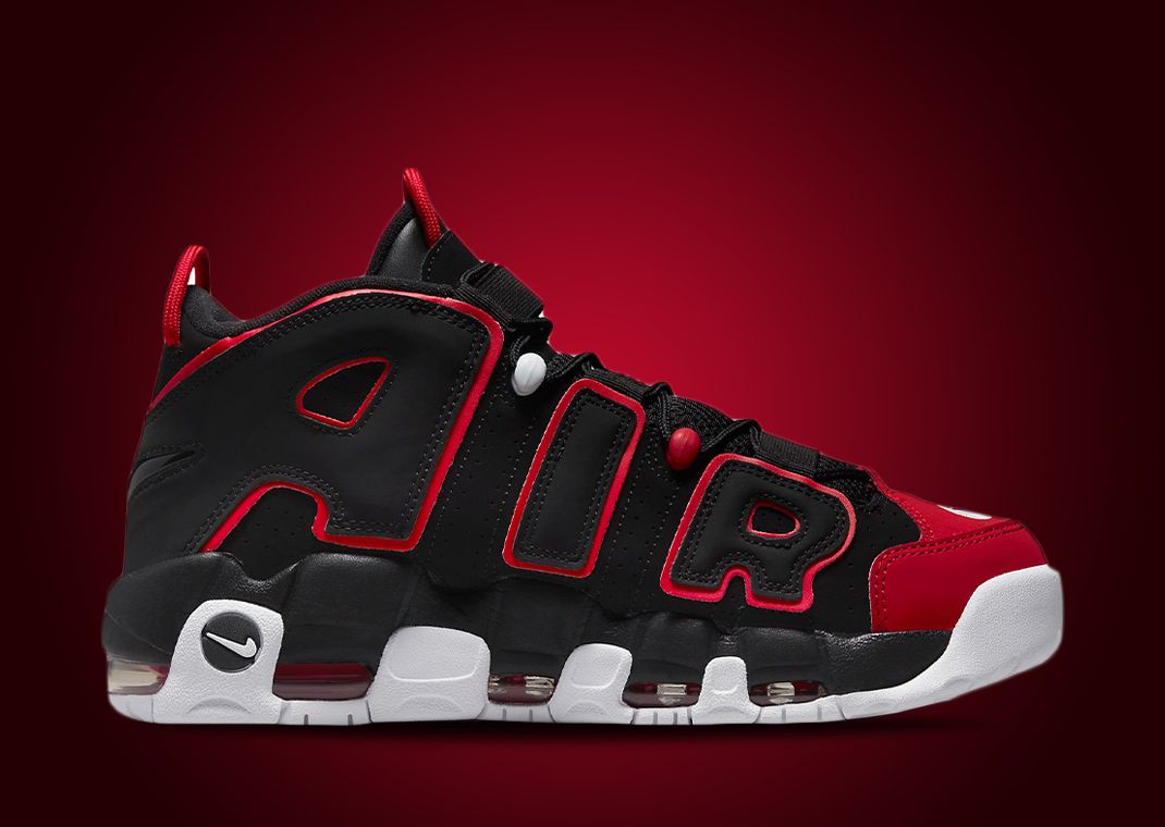 A Red Toe Adorns This Nike Air More Uptempo