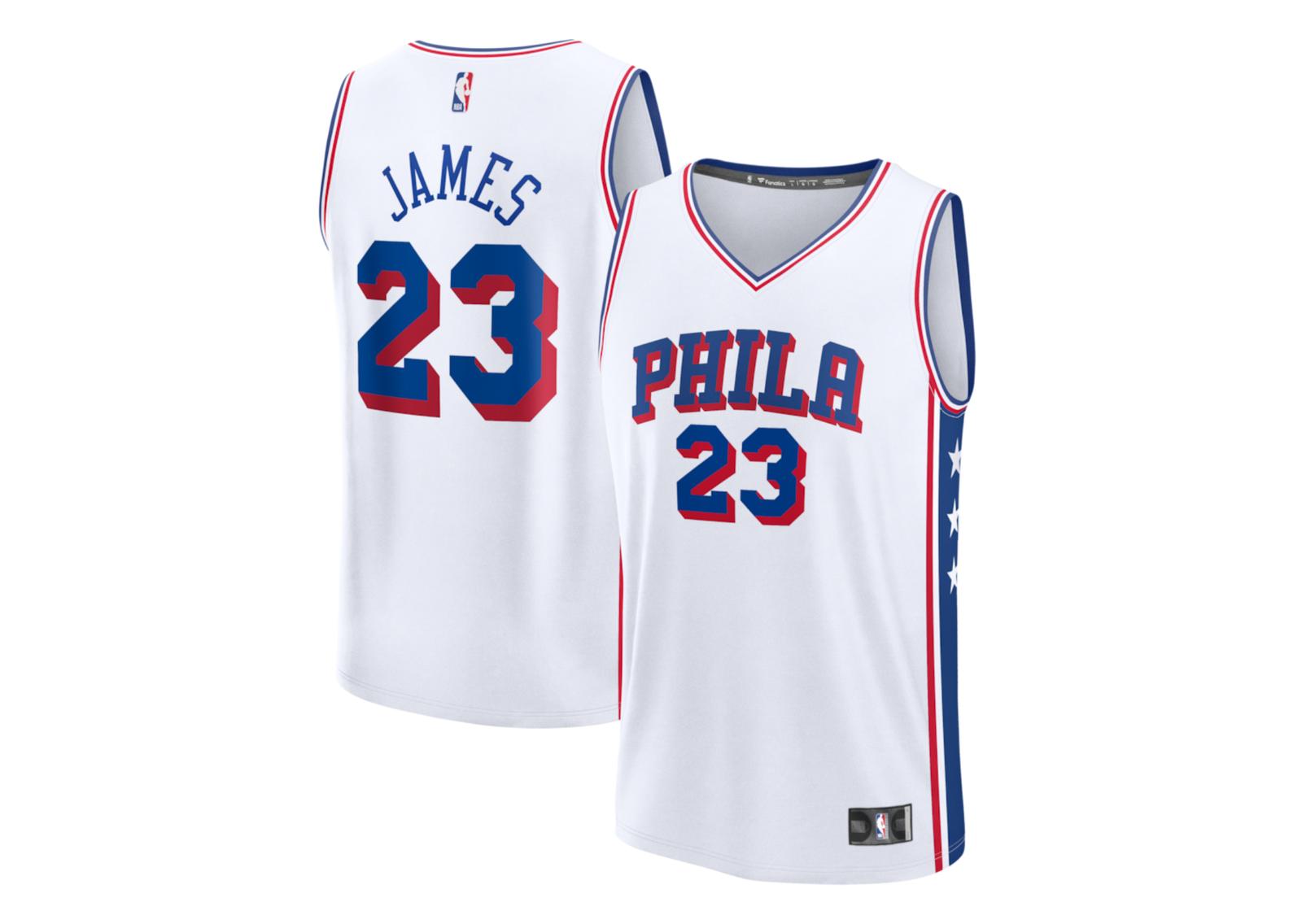 LeBron James Philadelphia 76ers Fanatics Fast Break Jersey - Association Edition - White