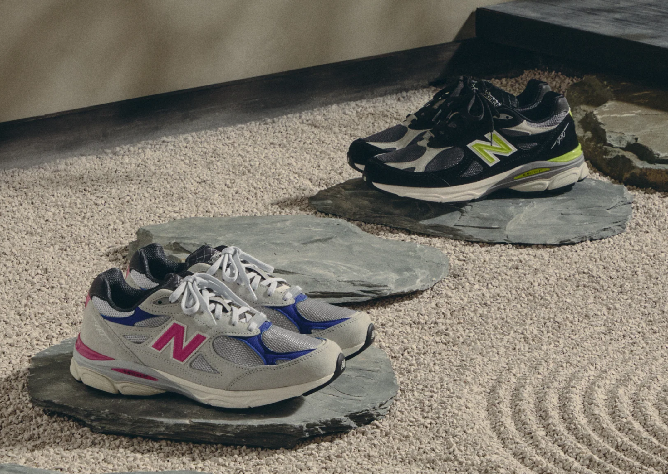 Kith x United Arrows & Sons x New Balance 990v3 Made in USA Pack