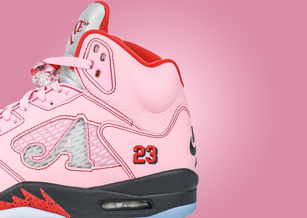 Awake NY x Air Jordan 5 Retro Pink Ice Heel Detail