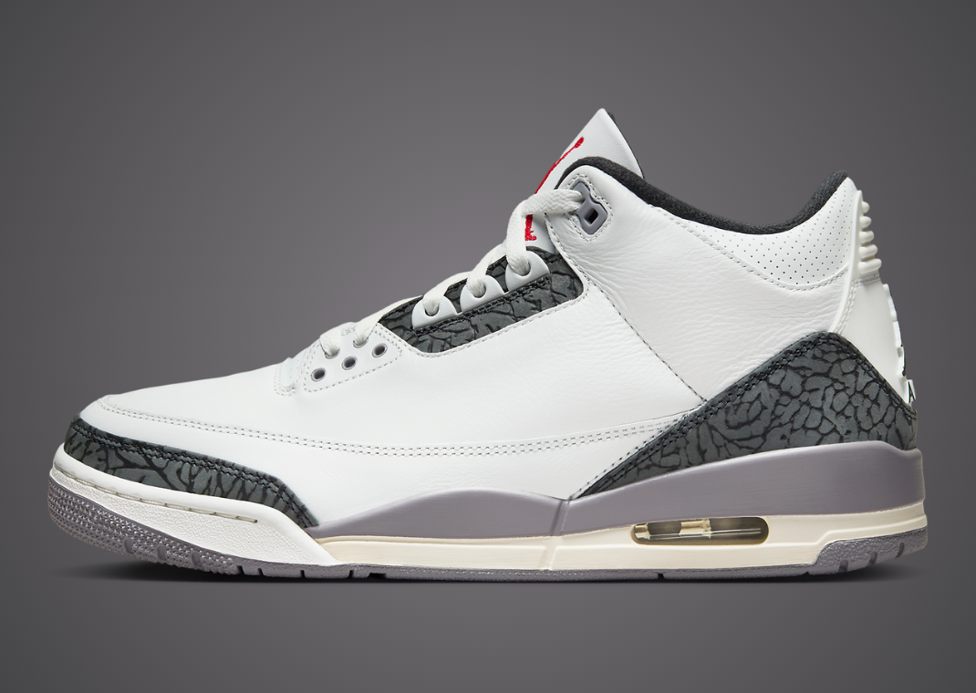 Air Jordan 3 Retro Cement Grey Lateral Left