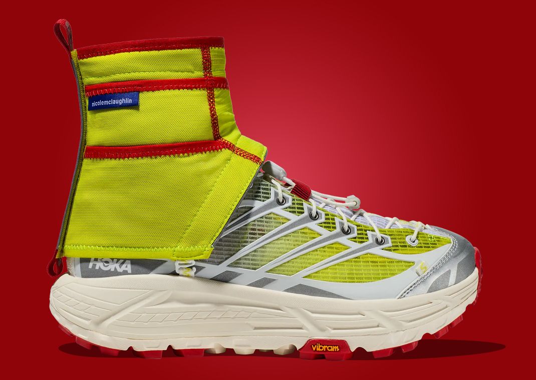 The Nicole McLaughlin x Hoka Mafate Three2 White Neon
