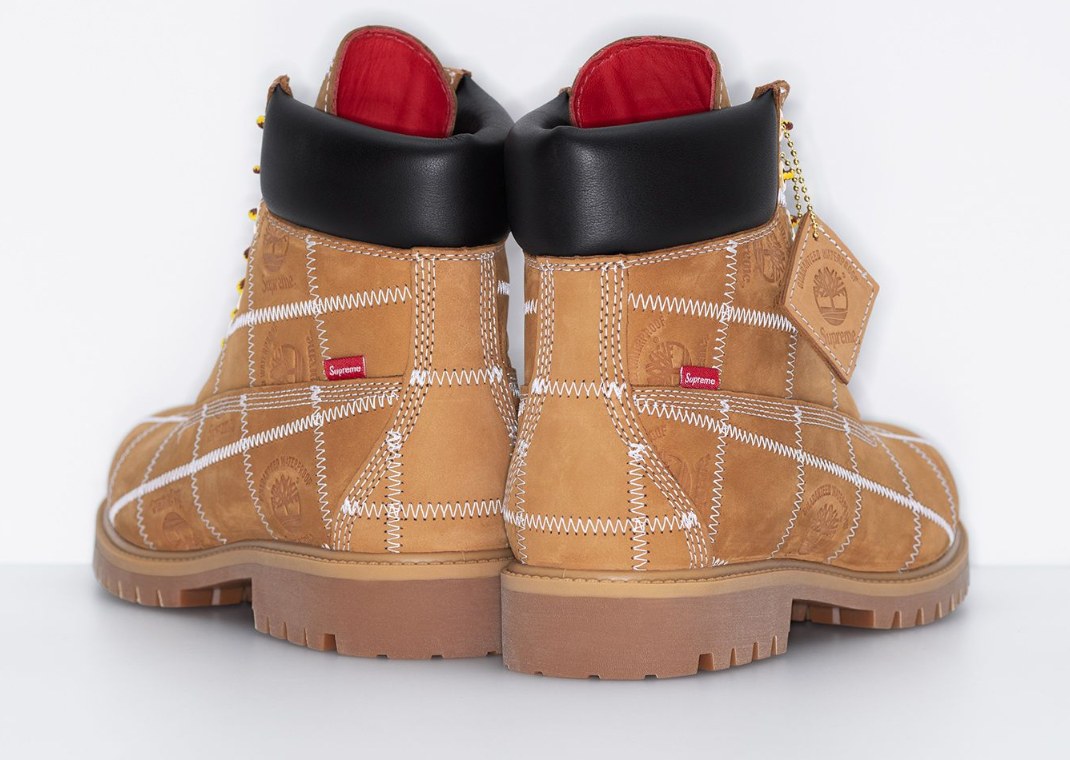 Supreme x Timberland 6-Inch Premium Waterproof Boot Wheat - Back Angle