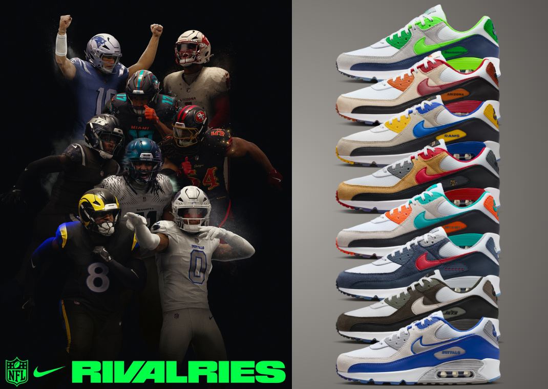 NFL x Nike Air Max 90 Rivals Pack