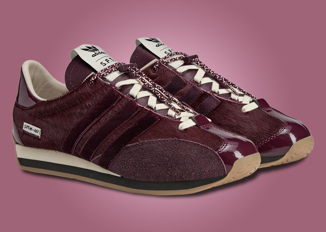 SFTM x adidas Country OG Maroon Angle