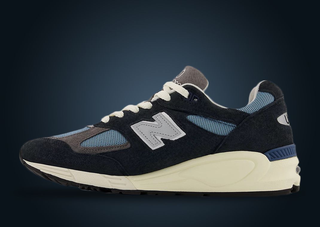 New Balance 990v2 Made in USA by Teddy Santis "Navy Castlerock" Left Inside