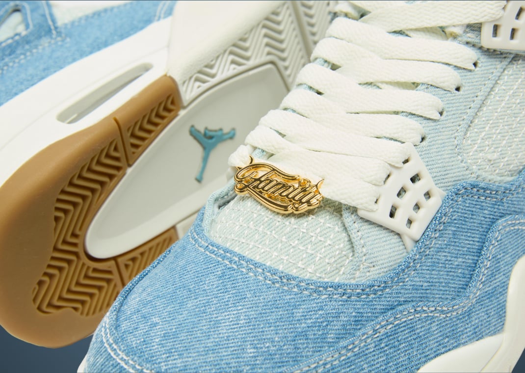 Air Jordan 4 Retro TEX Denim Sail Worn Blue (W)