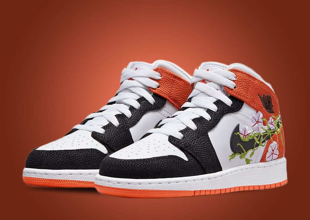 Air Jordan 1 Mid SE Basketball Blossom (GS)
