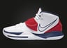 air force 1 white with red and blue