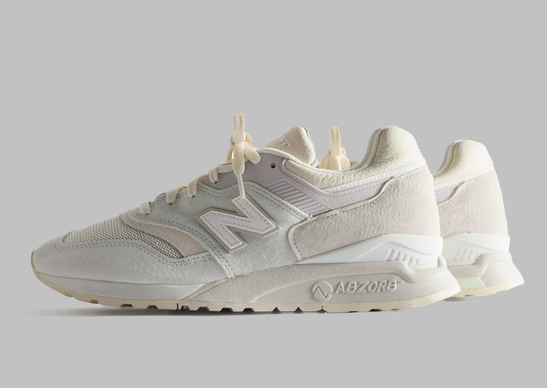 Ronnie Fieg Kith x New Balance 997.5 Easter White Marshmallow Angora Lateral