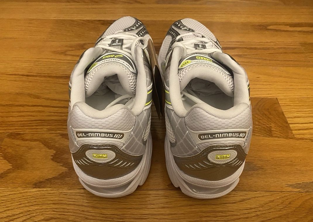 Kith x Asics Gel-Nimbus 10.1 White Pure Silver Heel