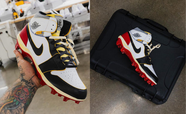 George Kittle's Custom Union LA x Jordan 1 High by The Shoe Surgeon