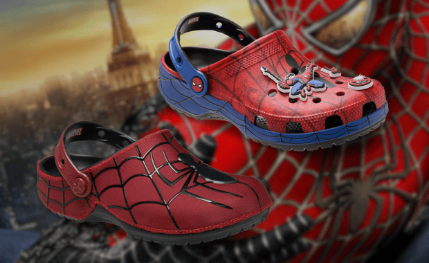 The Latest Spider-Man x Crocs Pack is Suited Up Like the Webslinger