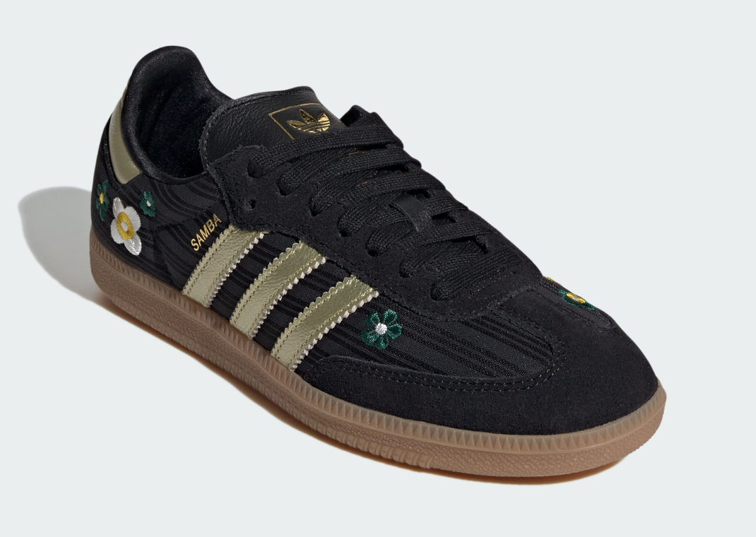 Liberty London x adidas Samba Black Gold - Angle