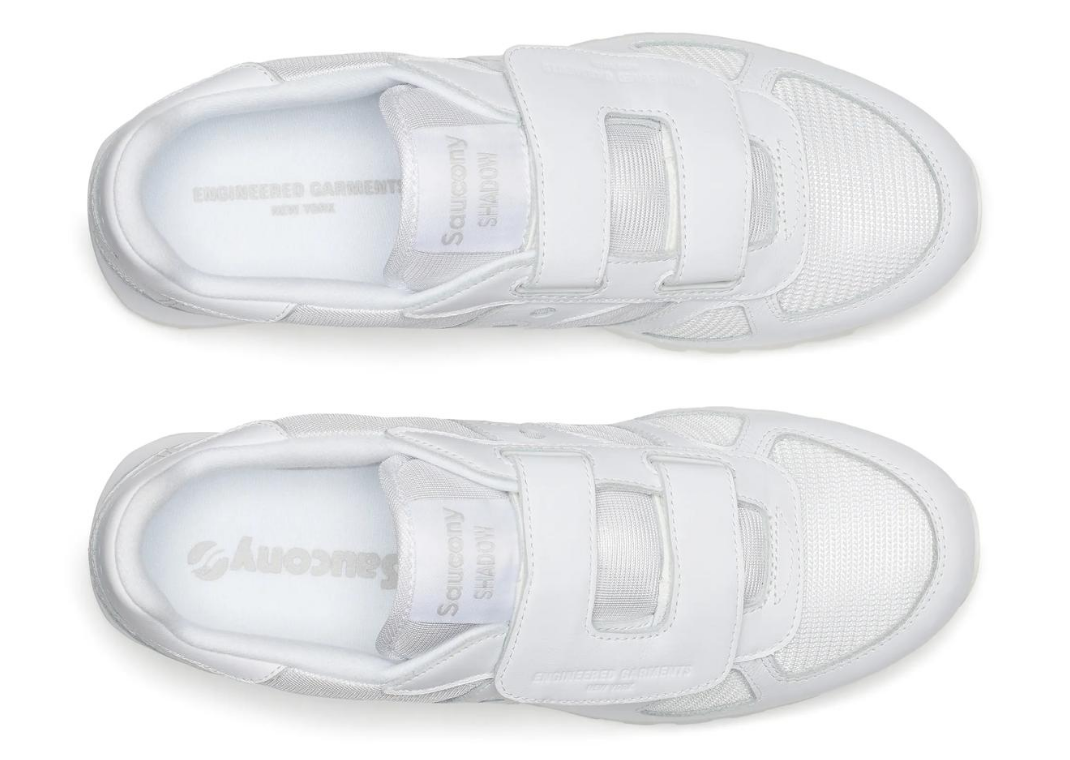 Engineered Garments x Saucony Shadow Double Velcro White - Top